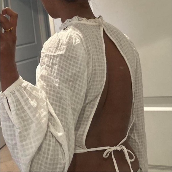 🦋 Bloggers Favorite 🦋 NWT Zara Embroidered Top Size L - Picture 8 of 16